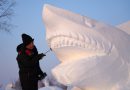 ‘ฉลามขาว’ ผุดกลาง ‘มหกรรมแกะสลักหิมะ’ ในฮาร์บิน