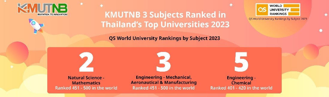 มจพ. TOP 3 สาขาวิชา ในมหาวิทยาลัยไทย
